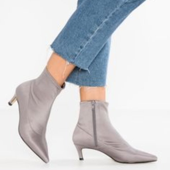 sock boots 2 inch heel